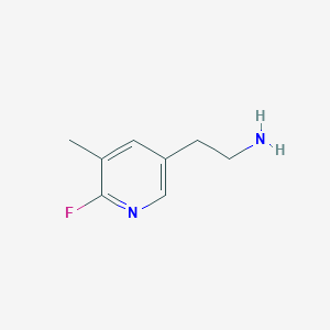 molecular formula C8H11FN2 B14868103 2-(6-Fluoro-5-methylpyridin-3-YL)ethan-1-amine CAS No. 1000538-48-6