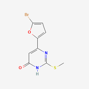 molecular formula C9H7BrN2O2S B1486812 6-(5-bromofuran-2-yl)-2-(methylthio)pyrimidin-4(3H)-one CAS No. 2092035-97-5
