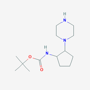 Tert-butyl (2-(piperazin-1-yl)cyclopentyl)carbamate