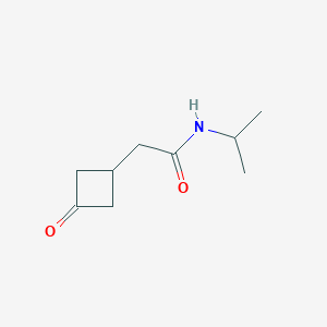 molecular formula C9H15NO2 B14868161 N-isopropyl-2-(3-oxocyclobutyl)acetamide 