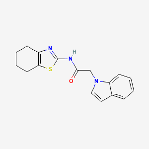 molecular formula C17H17N3OS B14868168 2-(1H-indol-1-yl)-N-(4,5,6,7-tetrahydrobenzo[d]thiazol-2-yl)acetamide 