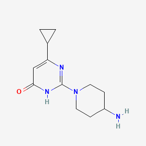 molecular formula C12H18N4O B1486819 2-(4-氨基哌啶-1-基)-6-环丙基嘧啶-4(3H)-酮 CAS No. 2098082-90-5