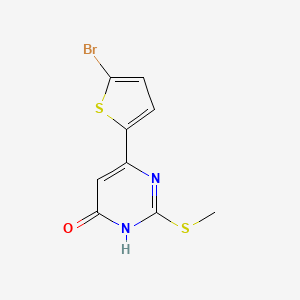 molecular formula C9H7BrN2OS2 B1486820 6-(5-溴噻吩-2-基)-2-(甲硫基)嘧啶-4(3H)-酮 CAS No. 2091704-68-4