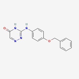 molecular formula C16H14N4O2 B14868207 3-{[4-(Benzyloxy)phenyl]amino}-1,2,4-triazin-5-ol 