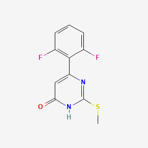 molecular formula C11H8F2N2OS B1486822 6-(2,6-二氟苯基)-2-(甲硫基)嘧啶-4(3H)-酮 CAS No. 2097967-44-5