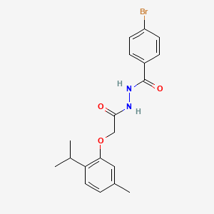 4-bromo-N'-(2-(2-isopropyl-5-methylphenoxy)acetyl)benzohydrazide