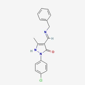 4-[(benzylamino)methylene]-2-(4-chlorophenyl)-5-methyl-2,4-dihydro-3H-pyrazol-3-one