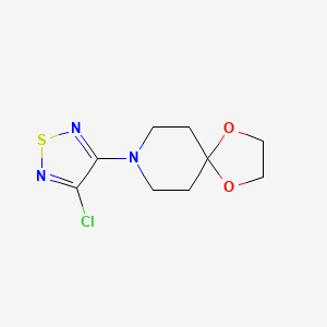 molecular formula C9H12ClN3O2S B14868224 8-(4-Chloro-1,2,5-thiadiazol-3-yl)-1,4-dioxa-8-azaspiro[4.5]decane 