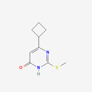 molecular formula C9H12N2OS B1486823 6-cyclobutyl-2-(methylthio)pyrimidin-4(3H)-one CAS No. 1554384-65-4