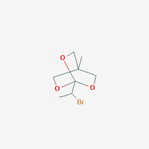 molecular formula C8H13BrO3 B14868242 1-(1-Bromoethyl)-4-methyl-2,6,7-trioxabicyclo[2.2.2]octane 