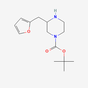 molecular formula C14H22N2O3 B14868270 Tert-butyl 3-(furan-2-ylmethyl)piperazine-1-carboxylate 