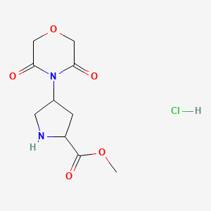 Methyl 4-(3,5-dioxomorpholino)pyrrolidine-2-carboxylate hydrochloride