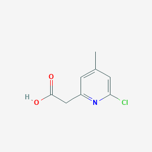 molecular formula C8H8ClNO2 B14868302 6-Chloro-4-methylpyridine-2-acetic acid CAS No. 1211540-03-2