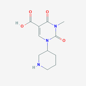 3-Methyl-2,4-dioxo-1-(piperidin-3-yl)-1,2,3,4-tetrahydropyrimidine-5-carboxylic acid