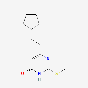 B1486831 6-(2-cyclopentylethyl)-2-(methylthio)pyrimidin-4(3H)-one CAS No. 2098044-88-1