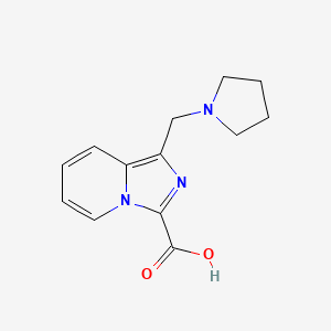 molecular formula C13H15N3O2 B14868315 1-(Pyrrolidin-1-ylmethyl)imidazo[1,5-a]pyridine-3-carboxylic acid 