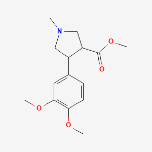 molecular formula C15H21NO4 B14868321 Methyl 4-(3,4-dimethoxyphenyl)-1-methylpyrrolidine-3-carboxylate CAS No. 1706430-79-6