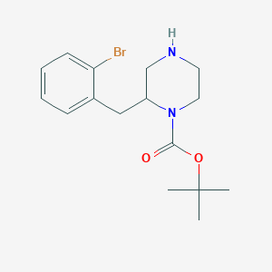 molecular formula C16H23BrN2O2 B14868328 2-(2-Bromo-benzyl)-piperazine-1-carboxylic acid tert-butyl ester 