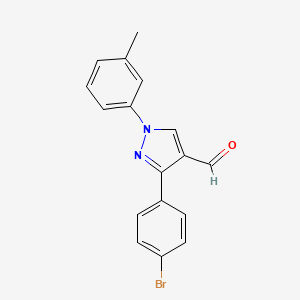 molecular formula C17H13BrN2O B14868329 3-(4-Bromophenyl)-1-m-tolyl-1H-pyrazole-4-carbaldehyde 