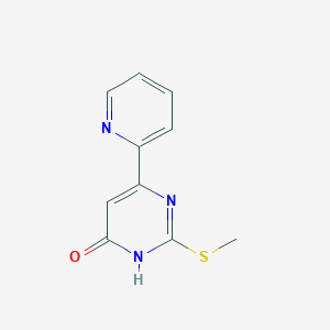 molecular formula C10H9N3OS B1486833 2-(methylthio)-6-(pyridin-2-yl)pyrimidin-4(3H)-one CAS No. 2098096-18-3