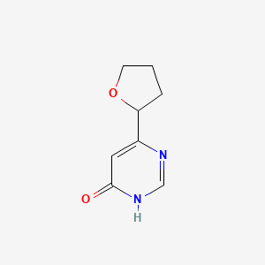 molecular formula C8H10N2O2 B1486836 6-(四氢呋喃-2-基)嘧啶-4-醇 CAS No. 2090612-30-7