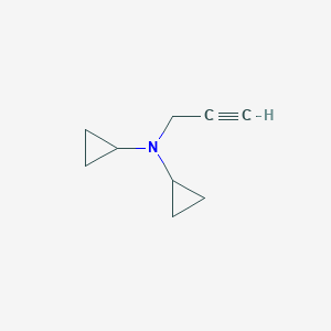 molecular formula C9H13N B14868368 N-cyclopropyl-N-(prop-2-yn-1-yl)cyclopropanamine 