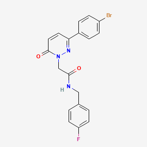 molecular formula C19H15BrFN3O2 B14868380 2-(3-(4-bromophenyl)-6-oxopyridazin-1(6H)-yl)-N-(4-fluorobenzyl)acetamide 