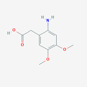 molecular formula C10H13NO4 B14868383 (2-Amino-4,5-dimethoxyphenyl)acetic acid 