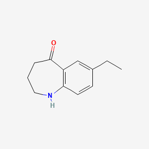 molecular formula C12H15NO B14868385 7-Ethyl-1,2,3,4-tetrahydro-benzo[B]azepin-5-one CAS No. 886366-97-8