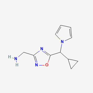 (5-(cyclopropyl(1H-pyrrol-1-yl)methyl)-1,2,4-oxadiazol-3-yl)methanamine