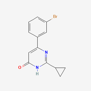 molecular formula C13H11BrN2O B1486839 6-(3-溴苯基)-2-环丙基嘧啶-4-醇 CAS No. 2098026-07-2