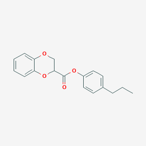 molecular formula C18H18O4 B14868398 4-Propylphenyl 2,3-dihydro-1,4-benzodioxine-2-carboxylate 