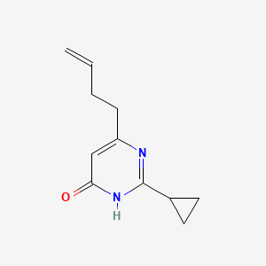 molecular formula C11H14N2O B1486840 6-(丁-3-烯-1-基)-2-环丙基嘧啶-4-醇 CAS No. 2097969-02-1