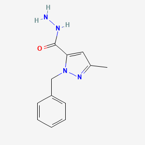 molecular formula C12H14N4O B14868439 1-benzyl-3-methyl-1H-pyrazole-5-carbohydrazide 