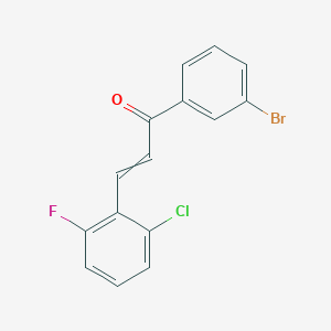 molecular formula C15H9BrClFO B14868508 (E)-1-(3-bromophenyl)-3-(2-chloro-6-fluoro-phenyl)prop-2-en-1-one 