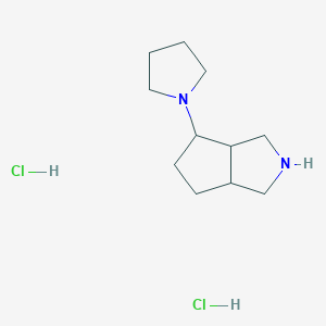 molecular formula C11H22Cl2N2 B1486851 4-(1-Pyrrolidinyl)octahydrocyclopenta[c]pyrrole dihydrochloride CAS No. 2098124-56-0