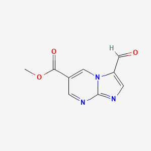 molecular formula C9H7N3O3 B14868513 Methyl 3-formylimidazo[1,2-A]pyrimidine-6-carboxylate 