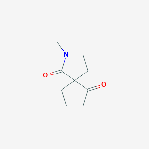 molecular formula C9H13NO2 B14868516 2-Methyl-2-azaspiro[4.4]nonane-1,6-dione 