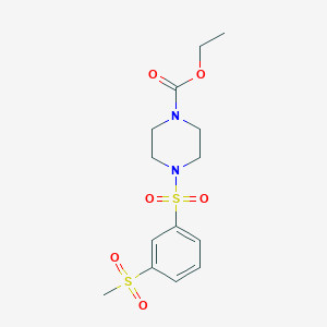 Ethyl 4-((3-(methylsulfonyl)phenyl)sulfonyl)piperazine-1-carboxylate