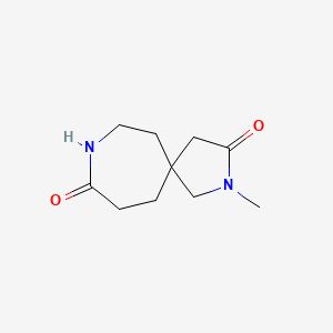 molecular formula C10H16N2O2 B14868535 2-Methyl-2,8-diazaspiro[4.6]undecane-3,9-dione 