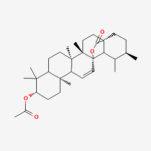 molecular formula C32H48O4 B14868553 [(1S,4S,5R,10S,13S,17S,19S,20R)-4,5,9,9,13,19,20-heptamethyl-23-oxo-24-oxahexacyclo[15.5.2.01,18.04,17.05,14.08,13]tetracos-15-en-10-yl] acetate 