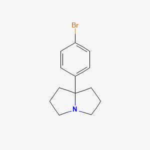 molecular formula C13H16BrN B14868609 7a-(4-bromophenyl)hexahydro-1H-pyrrolizine 