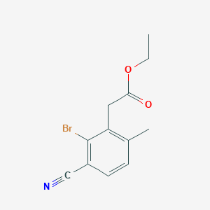 molecular formula C12H12BrNO2 B1486861 Ethyl 2-bromo-3-cyano-6-methylphenylacetate CAS No. 1807019-76-6