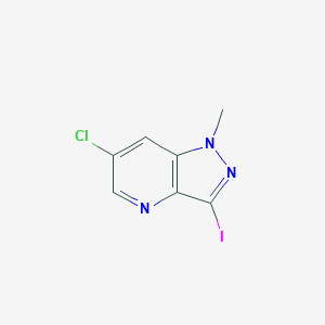 molecular formula C7H5ClIN3 B1486862 6-氯-3-碘-1-甲基-1H-吡唑并[4,3-b]吡啶 CAS No. 2386408-98-4