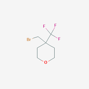 molecular formula C7H10BrF3O B14868625 4-(bromomethyl)-4-(trifluoromethyl)tetrahydro-2H-pyran 