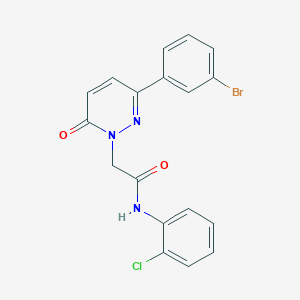 2-(3-(3-bromophenyl)-6-oxopyridazin-1(6H)-yl)-N-(2-chlorophenyl)acetamide