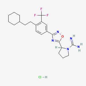 (2S)-2-[3-[4-(2-cyclohexylethyl)-3-(trifluoromethyl)phenyl]-1,2,4-oxadiazol-5-yl]pyrrolidine-1-carboximidamide;hydrochloride