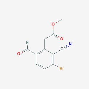 Methyl 3-bromo-2-cyano-6-formylphenylacetate