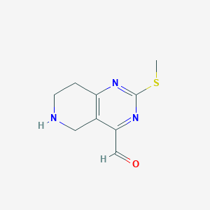 2-(Methylthio)-5,6,7,8-tetrahydropyrido[4,3-D]pyrimidine-4-carbaldehyde