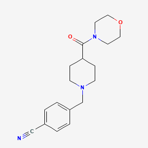 4-{[4-(Morpholine-4-carbonyl)piperidin-1-yl]methyl}benzonitrile